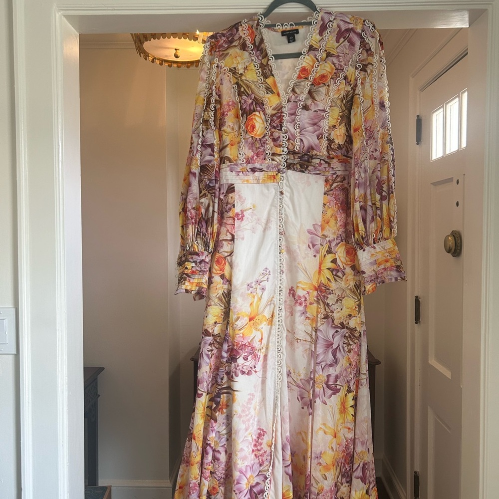 Karen Millen Multicolor Floral Long Sleeve Dress